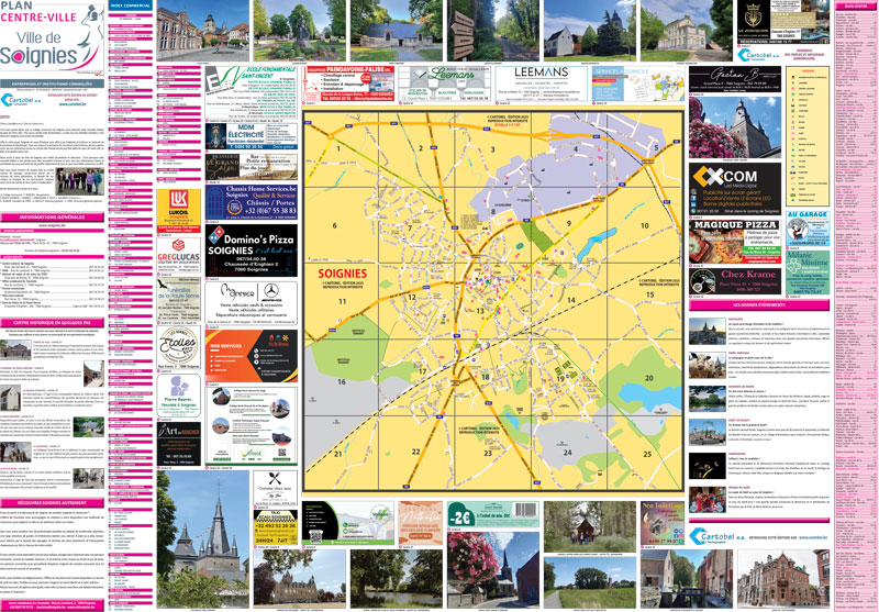 carte de Soignies-centre