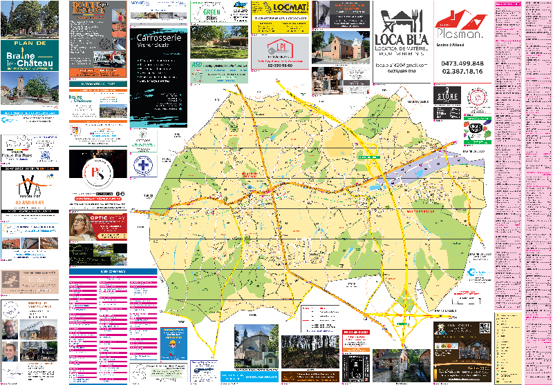 Carte de Braine le Chateau