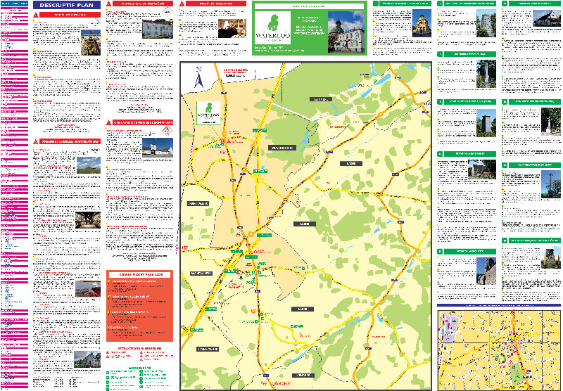 Waterloo-centre carte de Waterloo-centre